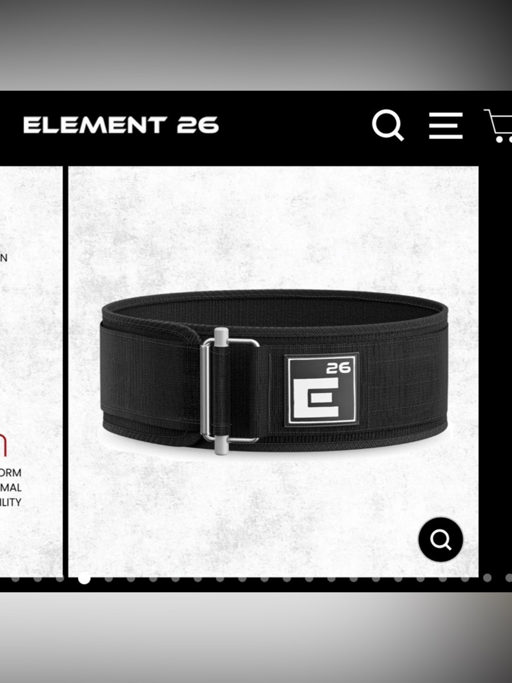 Element 26 Weightlifting Belt